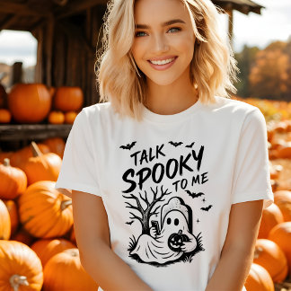 面白いハロウィーンTシャツ – 私不気味に話す Tシャツ
