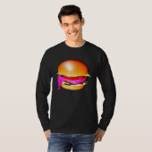 面白いハンバーガーグルメ Tシャツ (正面フル)