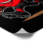 面白いハートサッカーSrtsラバーバレンタイン ポスター (角)