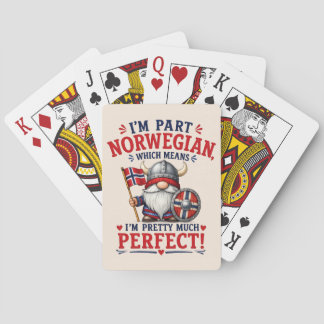 面白いバイキング/ノルウェー人のノーム "I'm Part Norwegian" トランプ