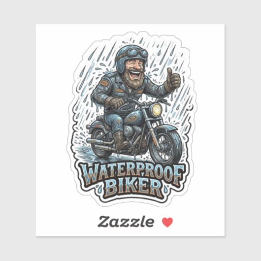 面白いバイクステッカー - 防水バイカー雨ライド シール (シート)