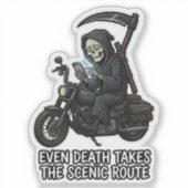 面白いバイクステッカー - Bound by Chrome Moto Anchor シール (正面)