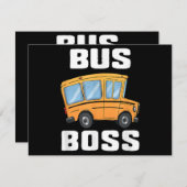 面白いバスの上司スクールバスの運転手 シーズンカード (正面/裏面)