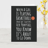 面白いバスケットボールカード　彼女のための　ティーンの少女たち　女性たち カード (黄色い花)