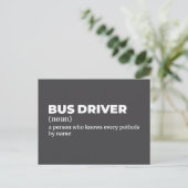 面白いバス運転手の意味ギフト ポストカード (スタンド正面)