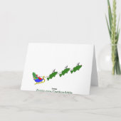 面白いバス釣りのクリスマス シーズンカード (裏面)