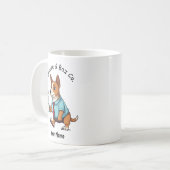 面白いバセンジー犬 ビジネススーツ コーヒー コーヒーマグカップ (正面左)
