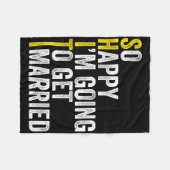 面白いバチェラーパーティー新郎シャツ フリースブランケット (正面(横))