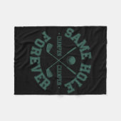 面白いバチェラーパーティー 新郎シャツ 同じ穴に一生 フリースブランケット (正面(横))