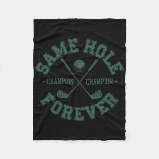 面白いバチェラーパーティー 新郎シャツ 同じ穴に一生 フリースブランケット (正面)