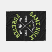 面白いバチェラーパーティー 花婿 デザイン 同じ穴 永遠に フリースブランケット (正面(横))