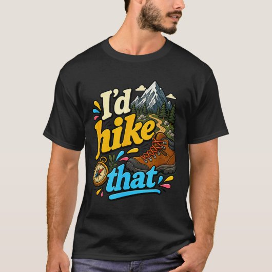 面白いバックパッカーのキャンプとハイキング Tシャツ (正面)