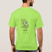 面白いバッタの冒険Tシャツ「HOP II」 – ぱー Tシャツ (裏面)