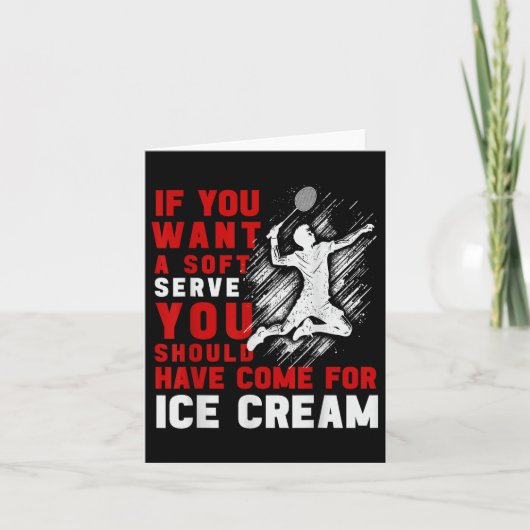 面白いバドミントンシャツ メンズ レディース バドミントンプレーヤー カード (正面)