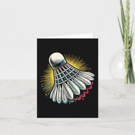 面白いバドミントン選手 ラブシャトル デザイン 22 カード (正面)