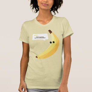 面白いバナナのパンパーティーパターンカラフル - 編集可能 Tシャツ