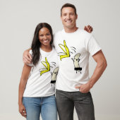 面白いバナナの皮のキャラクターデザイン Tシャツ (ユニセックス)