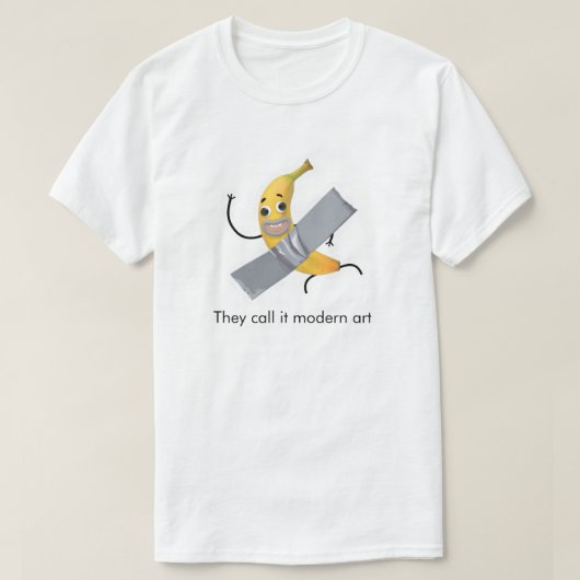 面白いバナナの皮のキャラクターメメTシャツ Tシャツ (デザイン正面)
