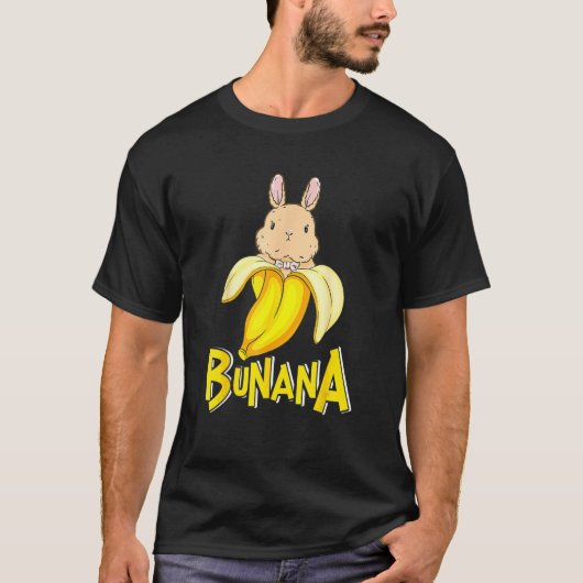 面白いバナナウサギ Tシャツ (正面)