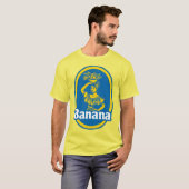 面白いバナナフルーツラベル ハロウィンの即席コスチューム Tシャツ (正面フル)