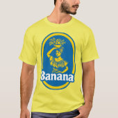 面白いバナナフルーツラベル ハロウィンの即席コスチューム Tシャツ (正面)