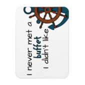 面白いバフェークルーズの船のドア マグネット (縦)