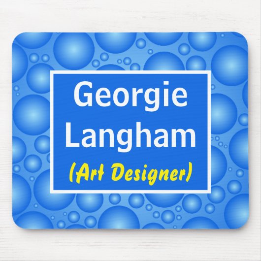 面白いバブル効果銘板 マウスパッド (正面)