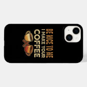 面白いバリスタ カフェ好きギフト Case-Mate iPhoneケース (裏面 (横))