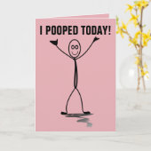 面白いバレンタインカードだね！今日はうんこしたよ！ カード (黄色い花)