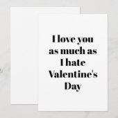 面白いバレンタインデーのカード 愛してる シーズンカード (正面/裏面)