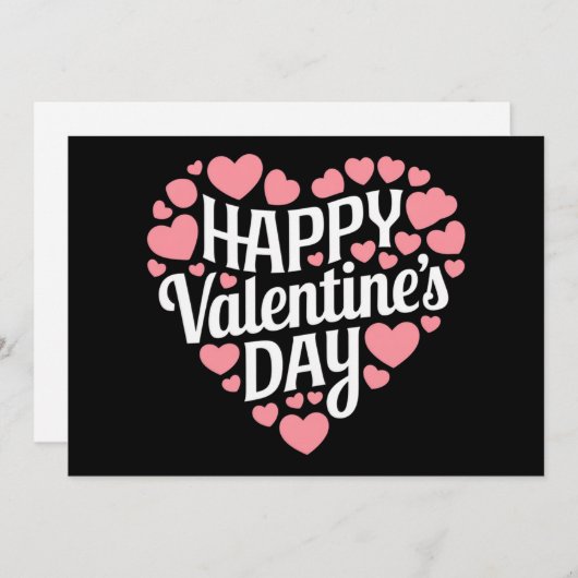 面白いバレンタインデーのハートラブバレンタイン シーズンカード (正面/裏面)