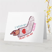 面白いバレンタインデーのラブ・パ・コア美学 カード (黄色い花)