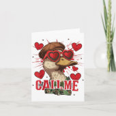 面白いバレンタインデーの少年ダックハンティング、トッドと呼んで カード (正面)