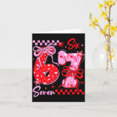 面白いバレンタインデーの67 ミーム 6 7 バレンタインのリボン カード (黄色い花)