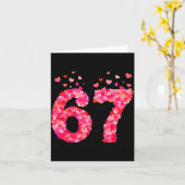 面白いバレンタイン6 7ミーム少年シックスセブンハーツジェン カード (黄色い花)