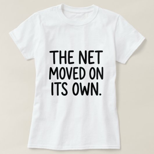 面白いバレーボールウソ ネットが動いた Tシャツ (デザイン正面)