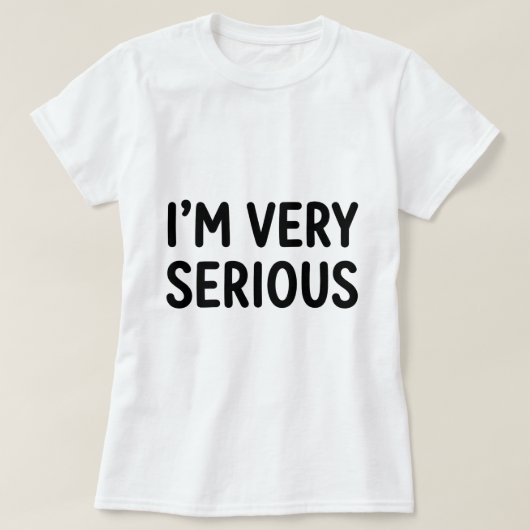 面白いバレーボール ホワイトライ・私は本気です Tシャツ (デザイン正面)
