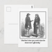 面白いパターナリズムの掃除ポストカード ポストカード (正面/裏面)