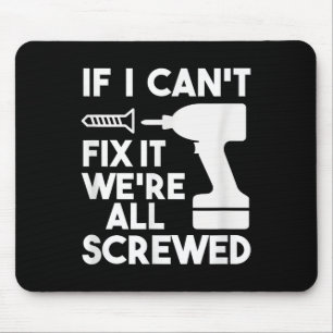 面白いパパのTシャツ 私が直せないなら全員アウト マウスパッド