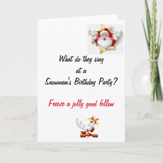 面白いパパジョークのクリスマスカード カード (正面)