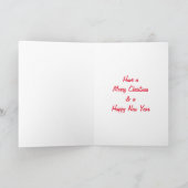 面白いパパジョークのクリスマスカード カード (内部)