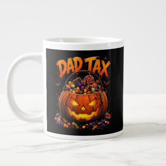 面白いパパ税ハロウィンパンプキン ジャンボコーヒーマグカップ (左)