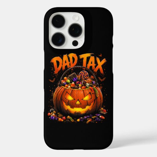 面白いパパ税ハロウィンパンプキン Case-Mate iPhoneケース (裏面)