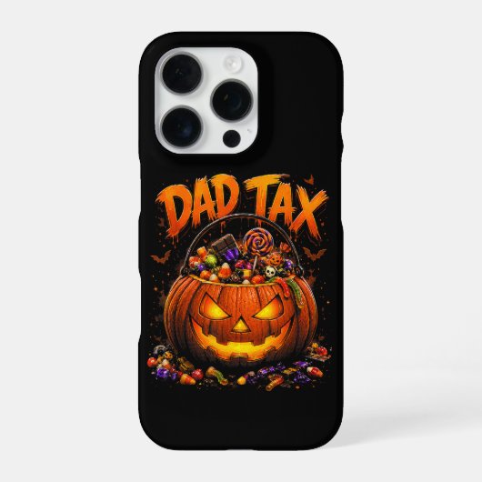 面白いパパ税ハロウィンパンプキン iPhoneケース (裏面)