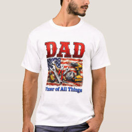 面白いパパ すべてのものを直す人 Tシャツ