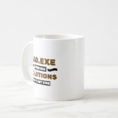 面白いパパ.exe ランニングソリューション コーヒーマグカップ (正面左)