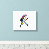 面白いパンクキリン, ロックンロールゴス キリン, ギター キャンバスプリント (インサイチュ (ウッドフロア))