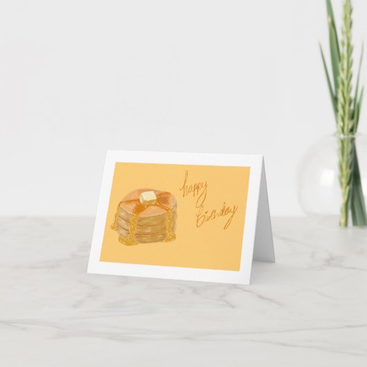 面白いパンケーキの誕生日カード サンキューカード (正面)