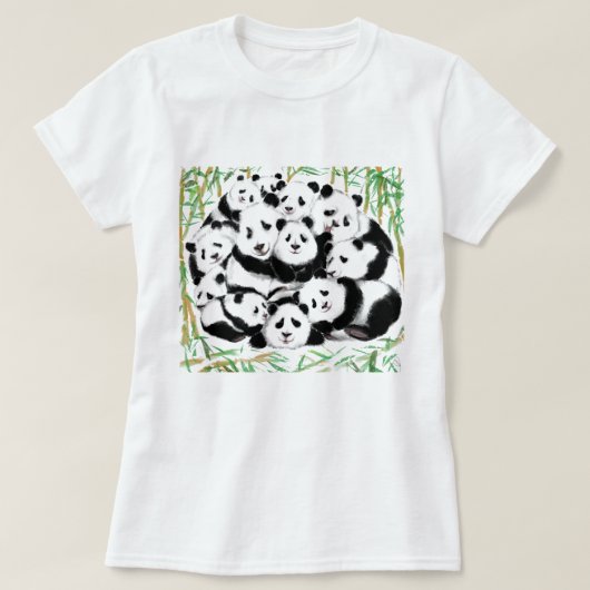 面白いパンダTシャツ Tシャツ (デザイン正面)
