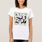 面白いパンダTシャツ Tシャツ (正面)
